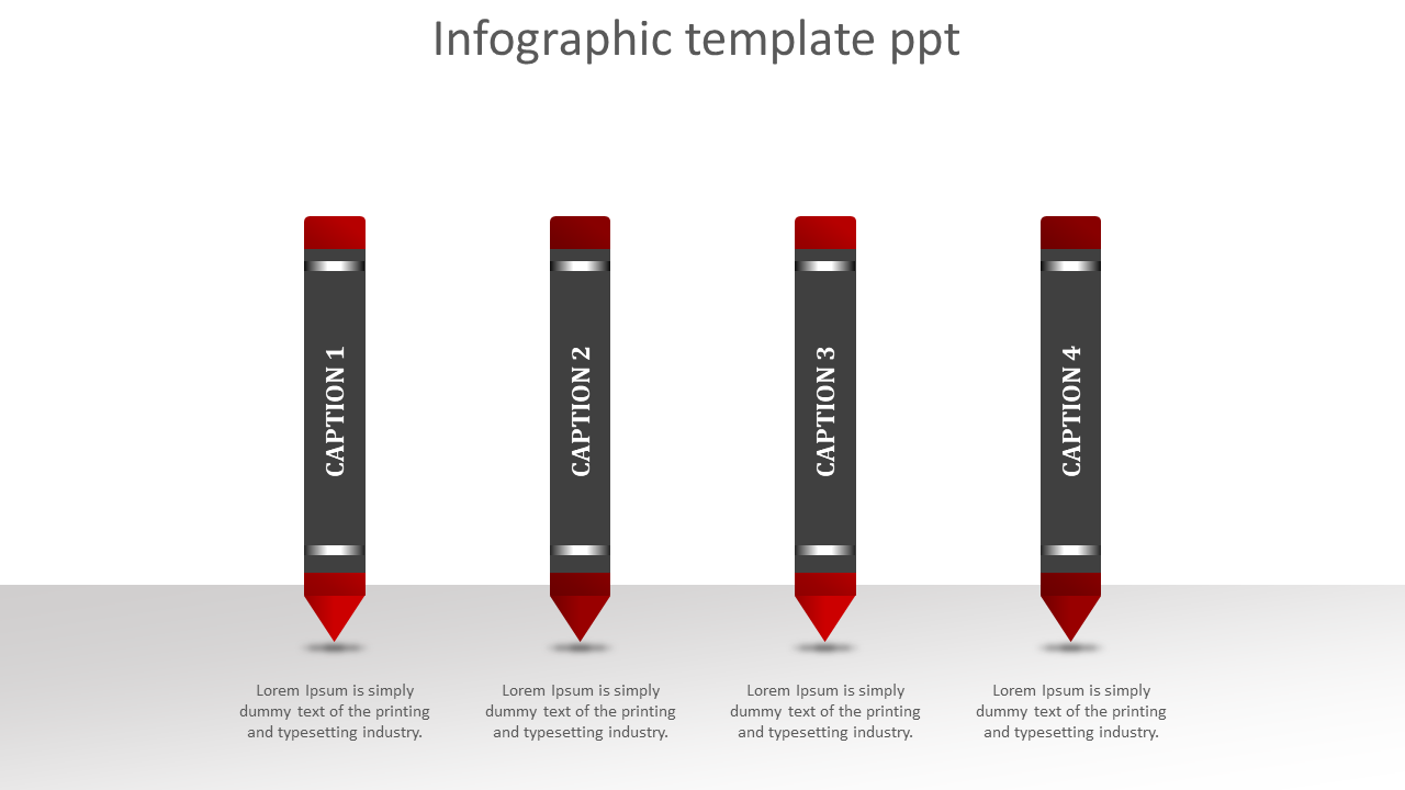 infographic template ppt-4-red